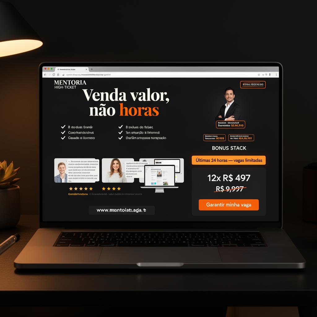 Infoprodutos — Página de lançamento high-ticket