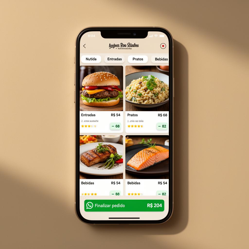 Restaurante · Delivery — Cardápio que vende sozinho