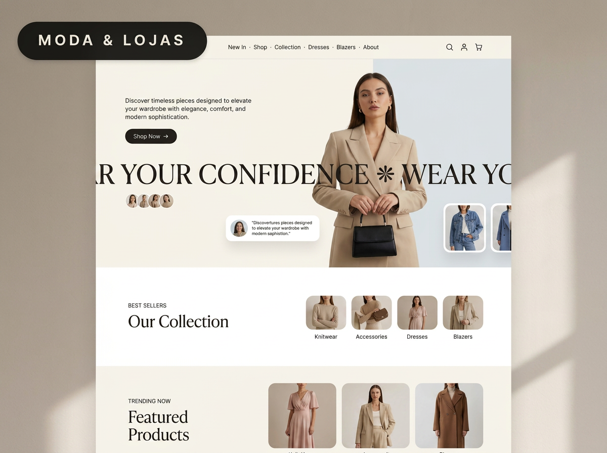 Exemplo de projeto Brazi Digital — Moda & Lojas: Mini catálogo editorial
